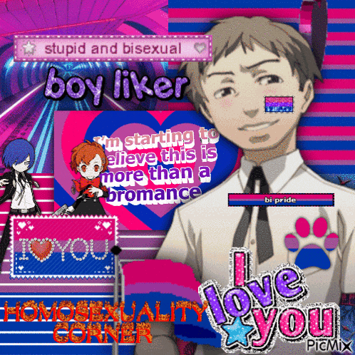 a picture of a boy with the words i love you on the bottom right