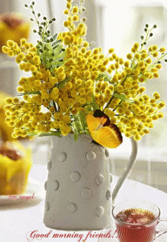 Flowers Butterfly GIF - Flowers Butterfly Tea GIFs