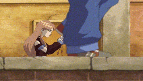 a man and a woman are standing next to each other and holding hands