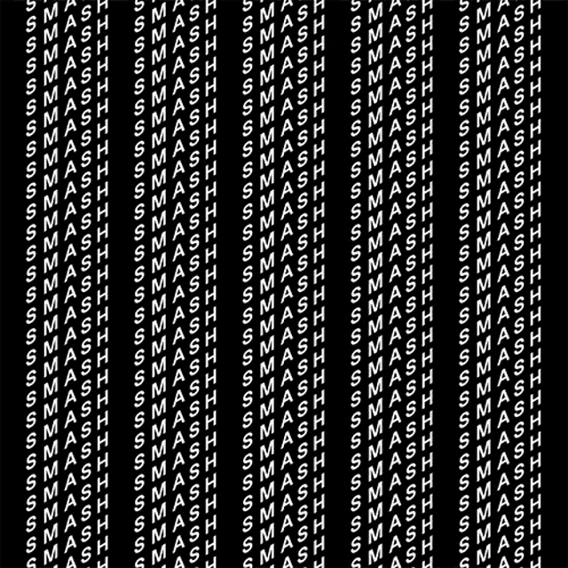 a black background with white lines that say smash