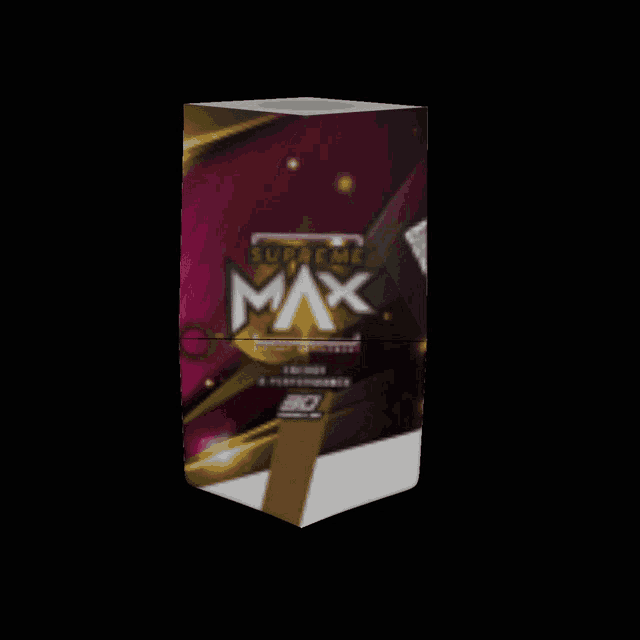 a box that says supreme max on the front
