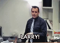 Larry Yell GIF - Larry Yell Startled GIFs
