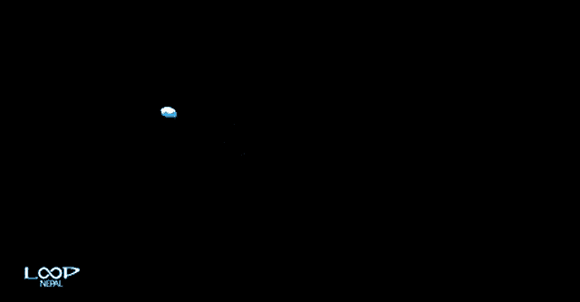 a black background with the word loop nepal on it