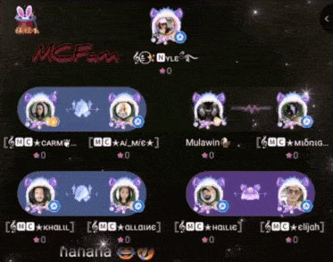 a screenshot of a game called mcfam with a bunch of people on it