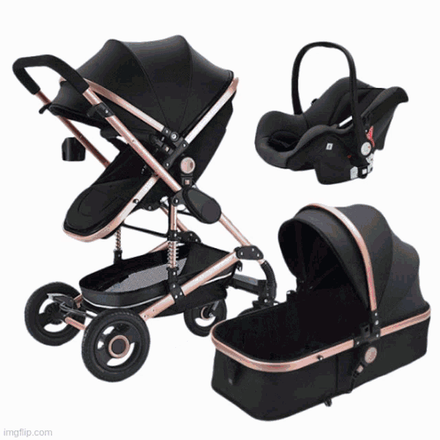a baby stroller with the words 2 in 1 baby stroller / pram on it