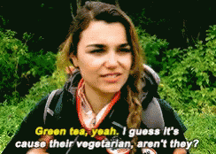 Samantha Barks Green Tea GIF - Samantha Barks Green Tea Vegetarian GIFs