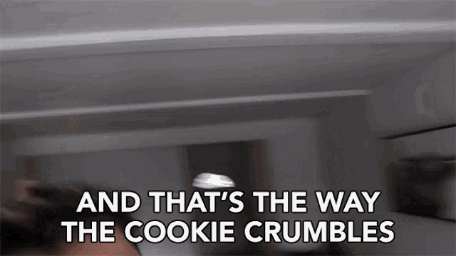 And Thats The Way The Cookie Crumbles Thats The Way Life Goes GIF
