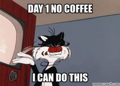 No Coffee Day One No Coffee GIF - No Coffee Day One No Coffee Motivational GIFs