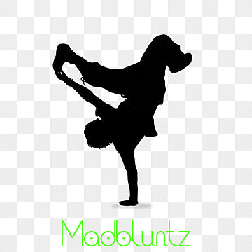 it is a silhouette of a person doing a handstand .