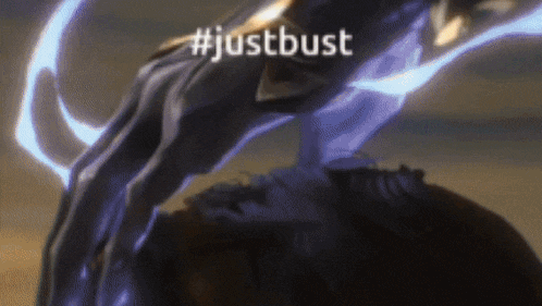 a picture of a monster with #justbust written on the bottom