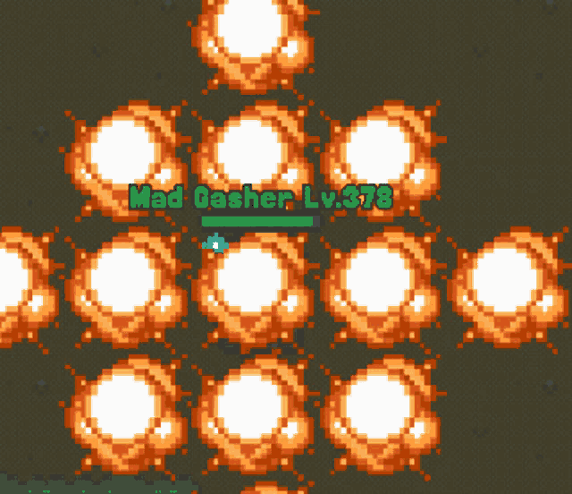 a screenshot of a video game that says mad gasher lv.378