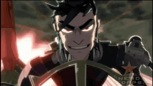 a cartoon of a man driving a car with nerd corps written on the bottom right