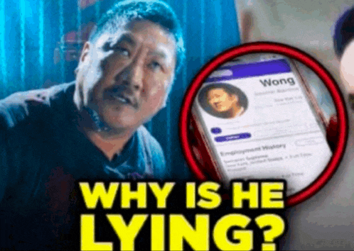 a picture of a man and a phone that says wong on it