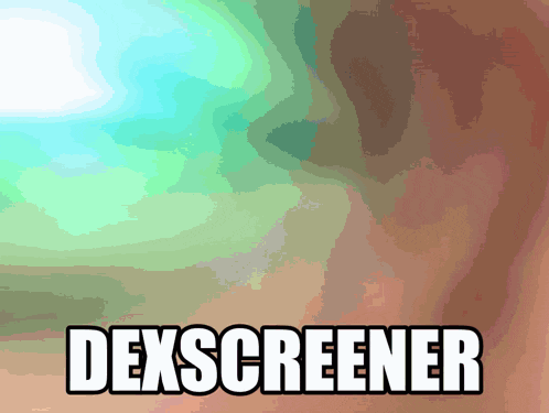 a colorful background with the words dexscreener in white letters