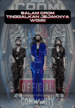 a poster with a woman in a mask and the words official community