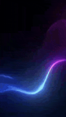 a blue and gold striped background with a glowing wave in the middle