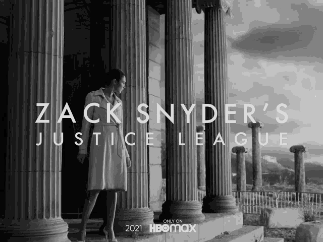 a poster for zack snyder 's justice league is shown