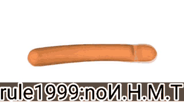 a picture of a sausage that says rule 1999 on it