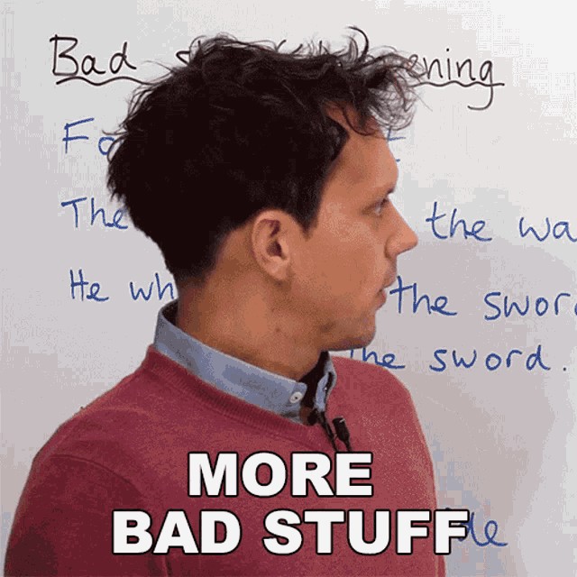More Bad Stuff Could There Be More Benjamin GIF - More Bad Stuff Could There Be More Benjamin Learn English With Benjamin GIFs