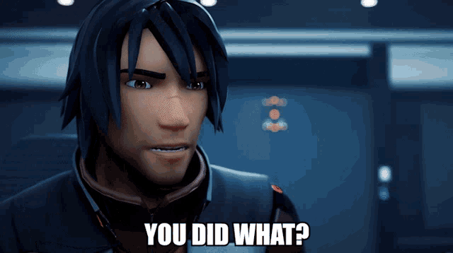 a cartoon character says you did what