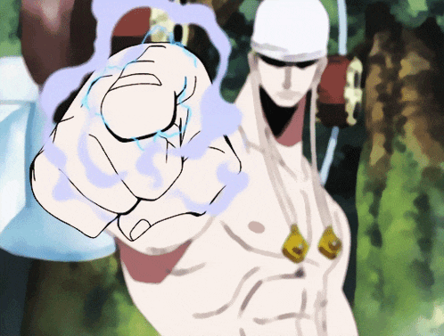 a drawing of a man without a shirt is pointing at the viewer