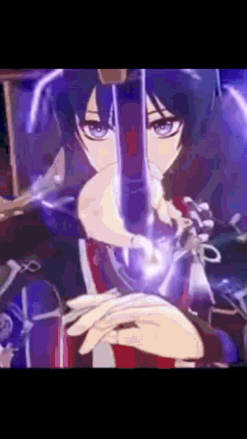 a close up of a person with a sword in their hand