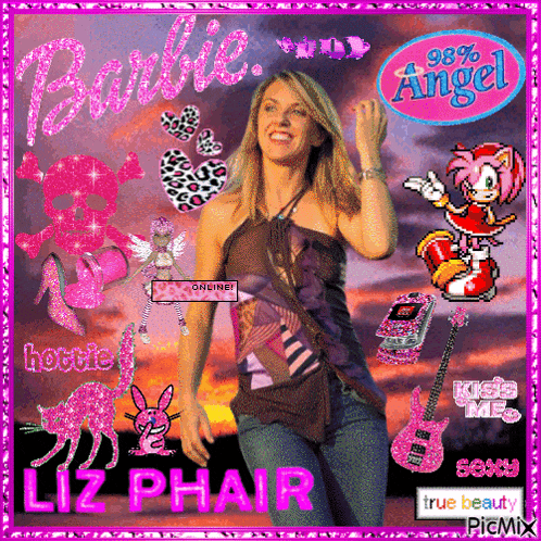 a picture of a woman with the name liz phair