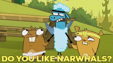 a cartoon says do you like narwhals in yellow