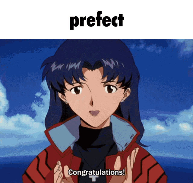 Prefect Congratulations GIF - Prefect Congratulations Evangelion GIFs