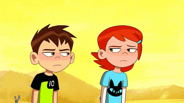 a boy and a girl are standing next to each other and the boy has the number 10 on his shirt