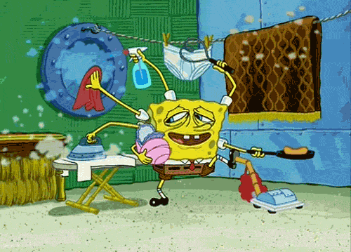 Clean All The Things!!!! GIF - Cleaning Chores Ironing GIFs