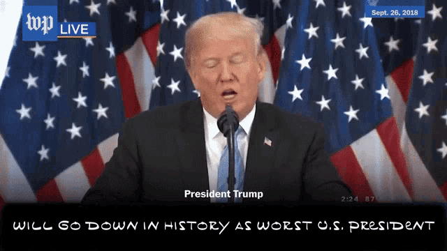 president trump is giving a speech on september 26th 2018