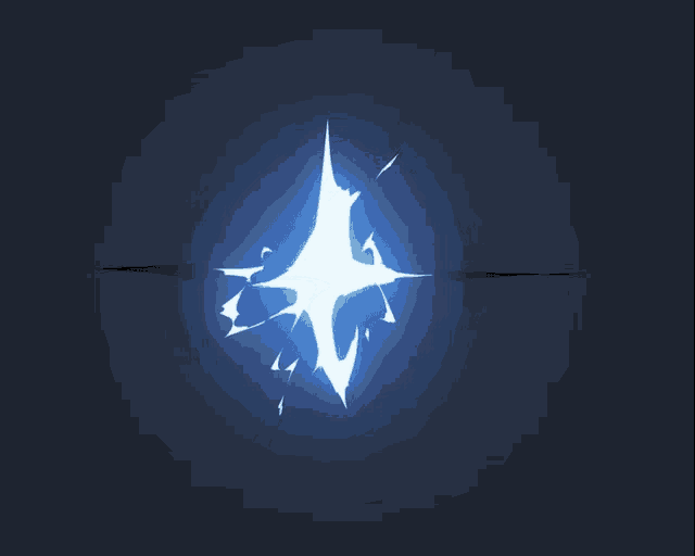 a dark blue background with a light coming out of the middle