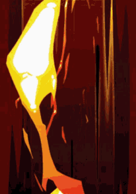 a cartoon drawing of a fire coming out of a hole in a wall