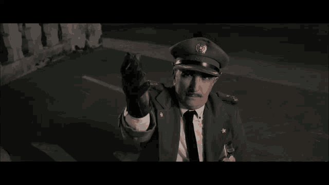 a man with a mustache wearing a hat and mask