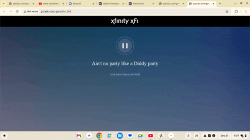 a computer screen that says ' ain t no party like a diddy party ' on it