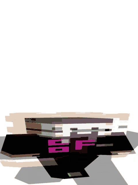 a pixel art of a person with the word bf on their shirt