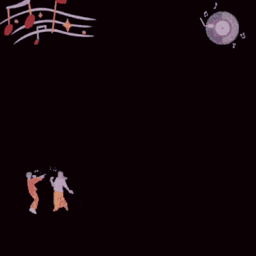 a poster with bubbles and music notes that says ' a ' on it