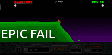a screen shot of a video game with the words epic fail on it