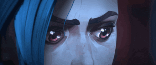 a close up of a cartoon character 's eyes