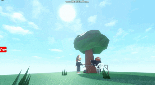 a stop sign is displayed in a video game