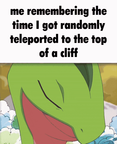 a cartoon of a lizard with the words me remembering the time