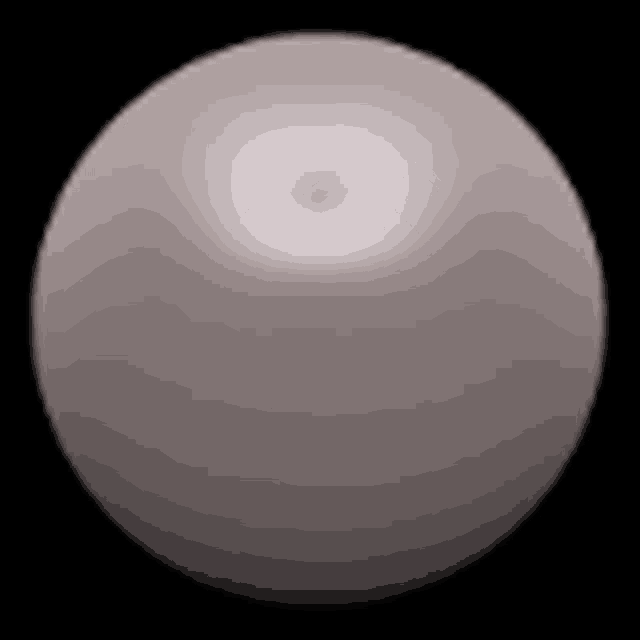 a white sphere with a hole in the middle is floating in the air on a black background .