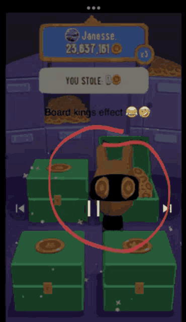 a screenshot of a game that says you stole