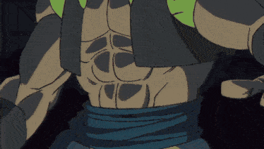 a close up of a cartoon character 's torso showing muscles