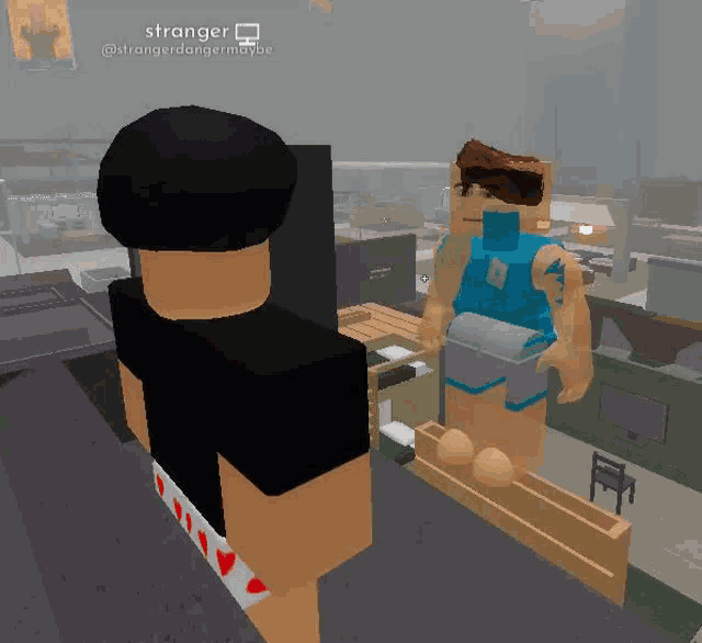 a screenshot of a video game with the name stranger at the bottom
