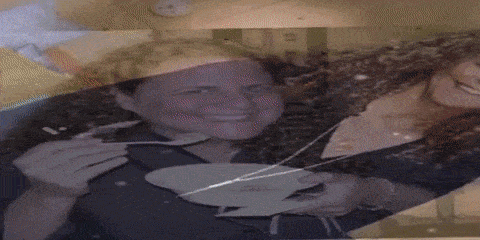 a close up of a person 's face with a mask on it .