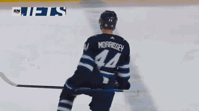 a hockey player with the number 44 on his jersey