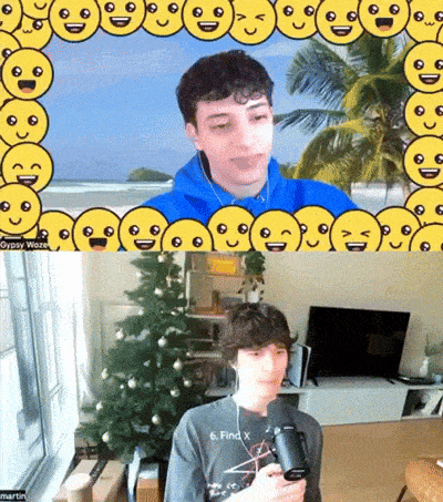 a picture of a man in a blue hoodie and a picture of a man in a black shirt that says find x