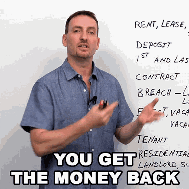 You Get The Money Back Adam GIF - You Get The Money Back Adam Learn English With Adam GIFs
